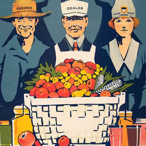 Detail of Preserve Co-Operation poster from 1917 designed by Carter Housh