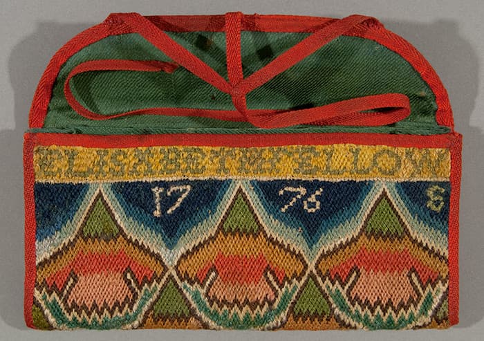 A modest pocketbook made in 1776 by Elizabeth Fellows