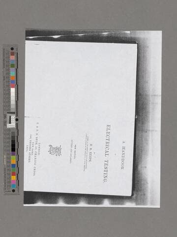 Electrical diagram removed from Hammer's copy of Kempe, Handbook of Electrical Testing