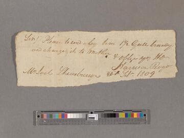 Requisition for brandy by Harrison Boyd via Jim