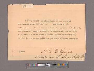 Field notes for survey of Mount Vernon