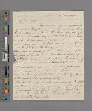 Zachary Macaulay. Letter to Selina (Mills) Macaulay and Thomas Babington