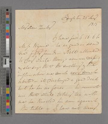 Colin Macaulay. Letter to Zachary Macaulay