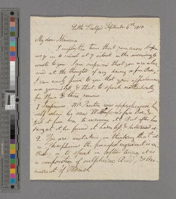 Thomas Babington Macaulay, 1st Baron Macaulay. Letter to Selina (Mills) Macaulay