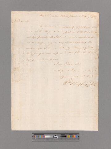 Letter from George Washington, White Plains, to George Clinton