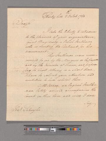 Letter from George Washington, Rocky Hill, to General Philip John Schuyler