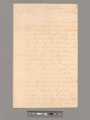 Letter from George Washington, headquarters Newburgh, to Major General William Alexander, Lord Stirling