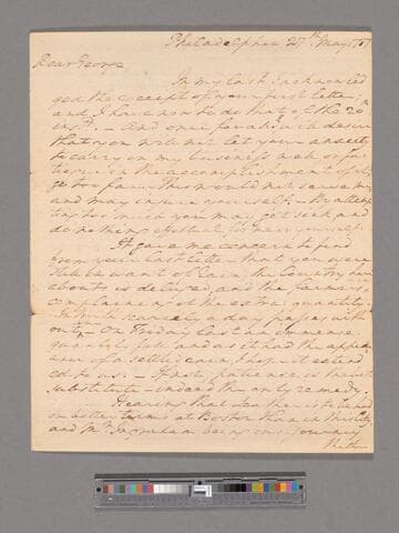 Letter from George Washington, Philadelphia, to George Augustine Washington