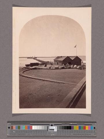 Steamer landing at foot of Broadway, San Diego. Pacific Coast Steamship Company wharf
