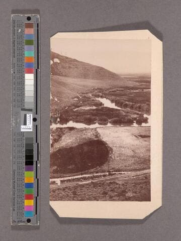 Looking across Truckee Meadows, toward Sierra Nevada Mountains, near Camp 37