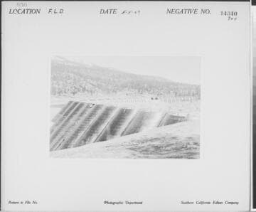 Big Creek, Florence Lake Dam - River Section - along top of upstream side