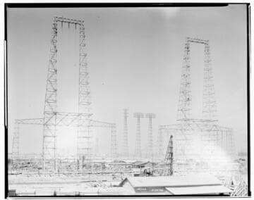 Long Beach Steam Station, Plant #3 - General View of take-off tower