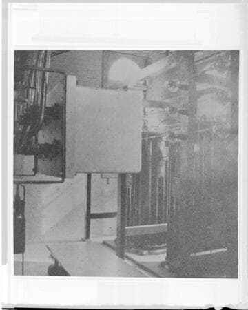 Behind the switchboard at the Santa Monica Steam Plant