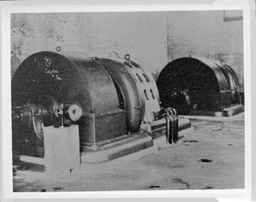 The interior of Mill Creek #2 Hydro Plant prior to the construction of Mill Creek #3 Hydro Plant