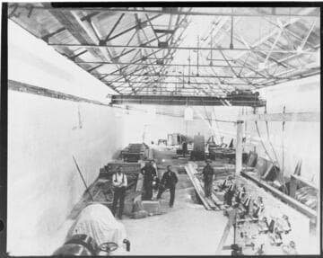 The interior of Mill Creek #3 Hydro Plant while under construction