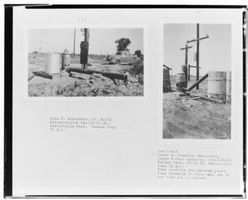 P4 - Pumping Plants - page 17 of Laws Book. two copy prints of Pumping Plant customers