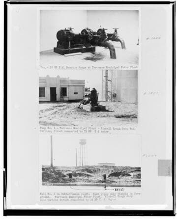 P4 - Pumping Plants - page 31 of Laws Book. three copy prints of Pumping Plant customer