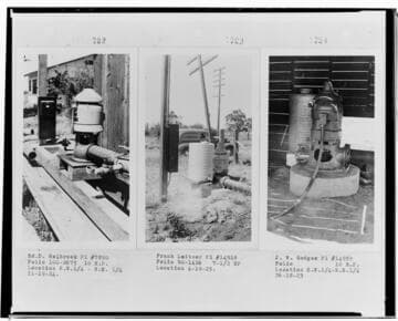 P4 - Pumping Plants - page 21 of Laws Book. three copy prints of Pumping Plant customers