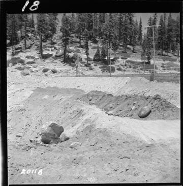 View of backfill Dam #3 taken from North end of dam