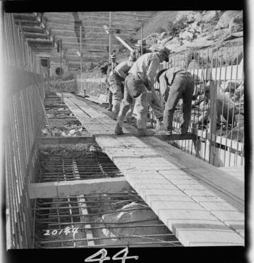 Showing foundation mat steel in foreground and portion of mat concrete in background