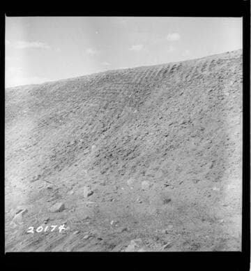 Big Creek, Huntington Lake Dams - Progress of backfills on Huntington Lake Dams by Stone & Webster Co