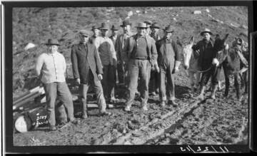 Union Power Co. development in Santa Ana Canyon.  The gang. (L