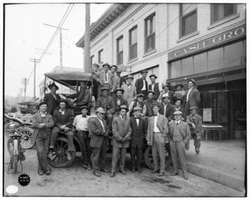 A group of employees from office staff