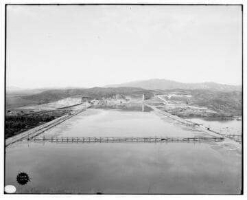 Kern River & Borel Transmission Line - General view of dam site of Big Reservoir