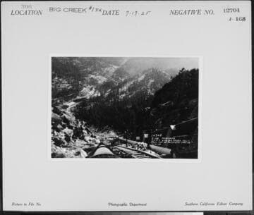 Big Creek #1 - 4th Unit penstock, from top of incline