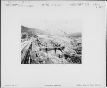 Big Creek, Florence Lake Dam - Construction of multiple-arch dam