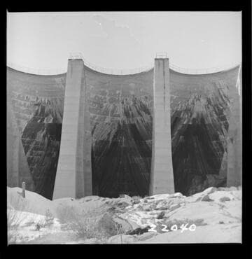 Big Creek, Florence Lake Dam - View of Intrados, Arch #13