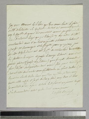 Letter, to Charles-René-Dominique Sochet Destouches, ca, 1781
