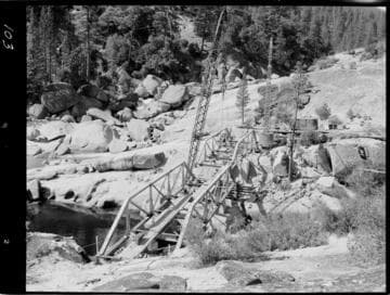 Big Creek - Mammoth Pool - Installation of Pony Truss Bridge across San Joaquin River