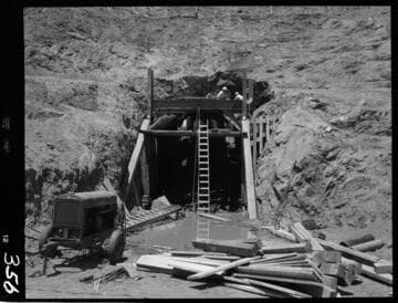 Big Creek - Mammoth Pool - Outlet portal of power tunnel