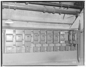Long Beach Steam Station, Plant #2 - Switch boxes in Boiler Room basement