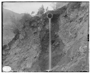 An apparent break in a flume