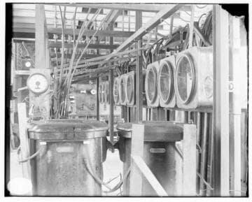 The interior of Colton Substation