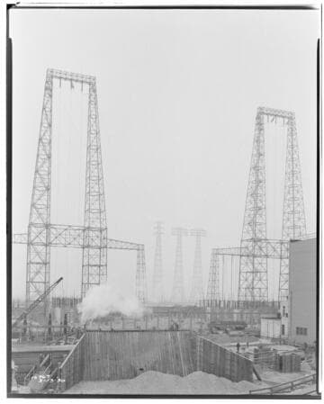 Long Beach Steam Station, Plant #3 - Take-off towers from roof of office