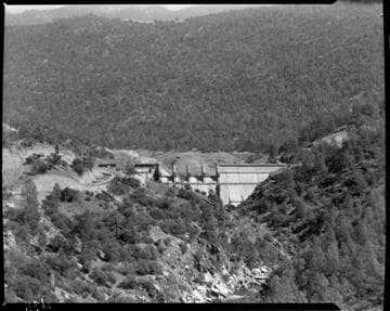 Wide overhead shot of Dam 7 during construction