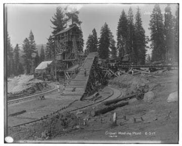 Big Creek Huntington Lake Dams - Gravel washing plant