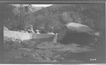 A man standing at the siphon dam at Kaweah #3 Hydro Plant