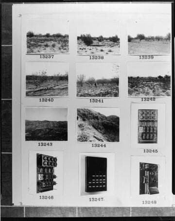 Multiple-image copy film negs - with shots of Vincent Transmission Line construction, etc