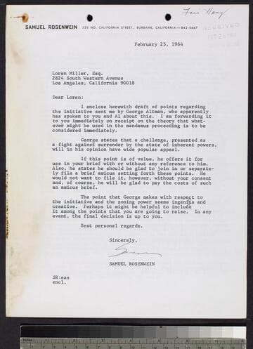 Letter by Rosenwein and statement