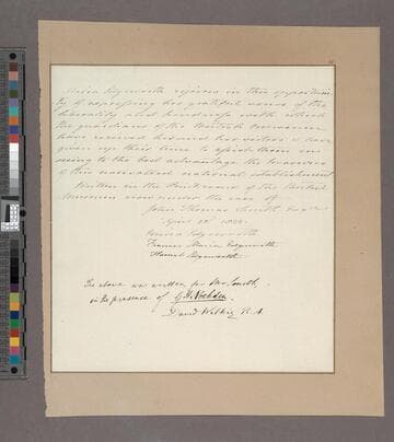 Edgeworth, Maria.  Letter to the officials of the British Museum