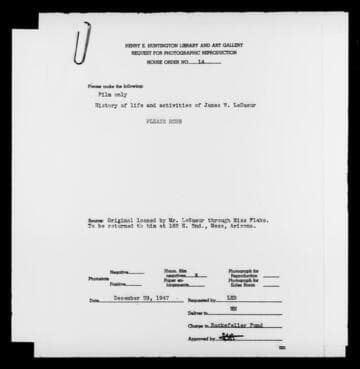 Autobiography of James W. LeSueur [microform]: 1929