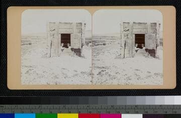 Ramona's son, Condino, and a friend playing inside the jail at Cahuilla