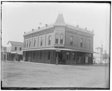 Street corner, Merced, California