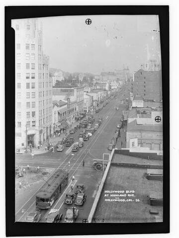 Hollywood Blvd. at Highland Ave., Hollywood, Cal