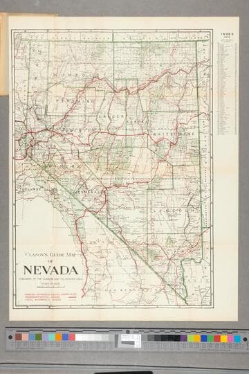 Clason's guide map of Nevada