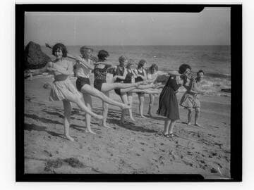 Dancers on the beach, Santa Monica